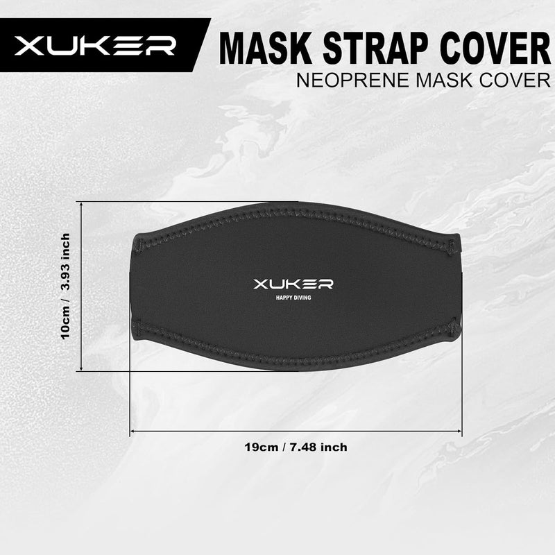XUKER غطاء غوص من النيوبرين مع أحزمة لاصقة لحماية الشعر لماسكات الغوص والسنوركل ورياضات الماء - Image 2